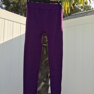 Lined purple leggings